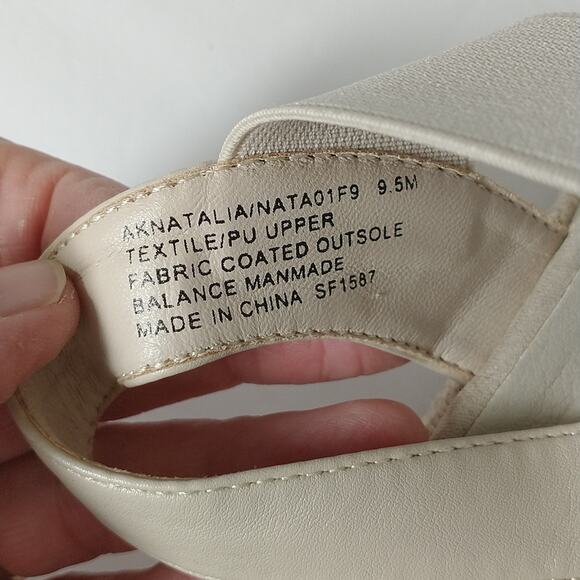 Anne Klein Natalia Sandals Women's Size 9.5M Espadrill Rhinestone Strappy - Picture 9 of 10